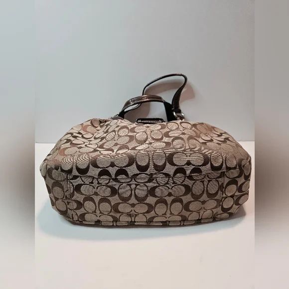 Vintage Coach Signature Soho Shoulder Hobo Bag Brown/Khaki Purse F15083 - Picture 8 of 16